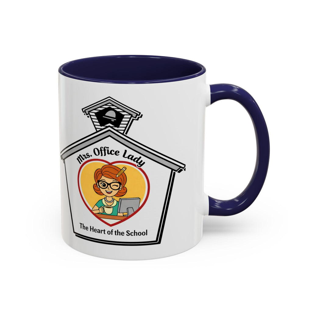 1. Mrs. Office Lady Coffee Mug — “The Heart of the School” Accent Mug (11/15oz)