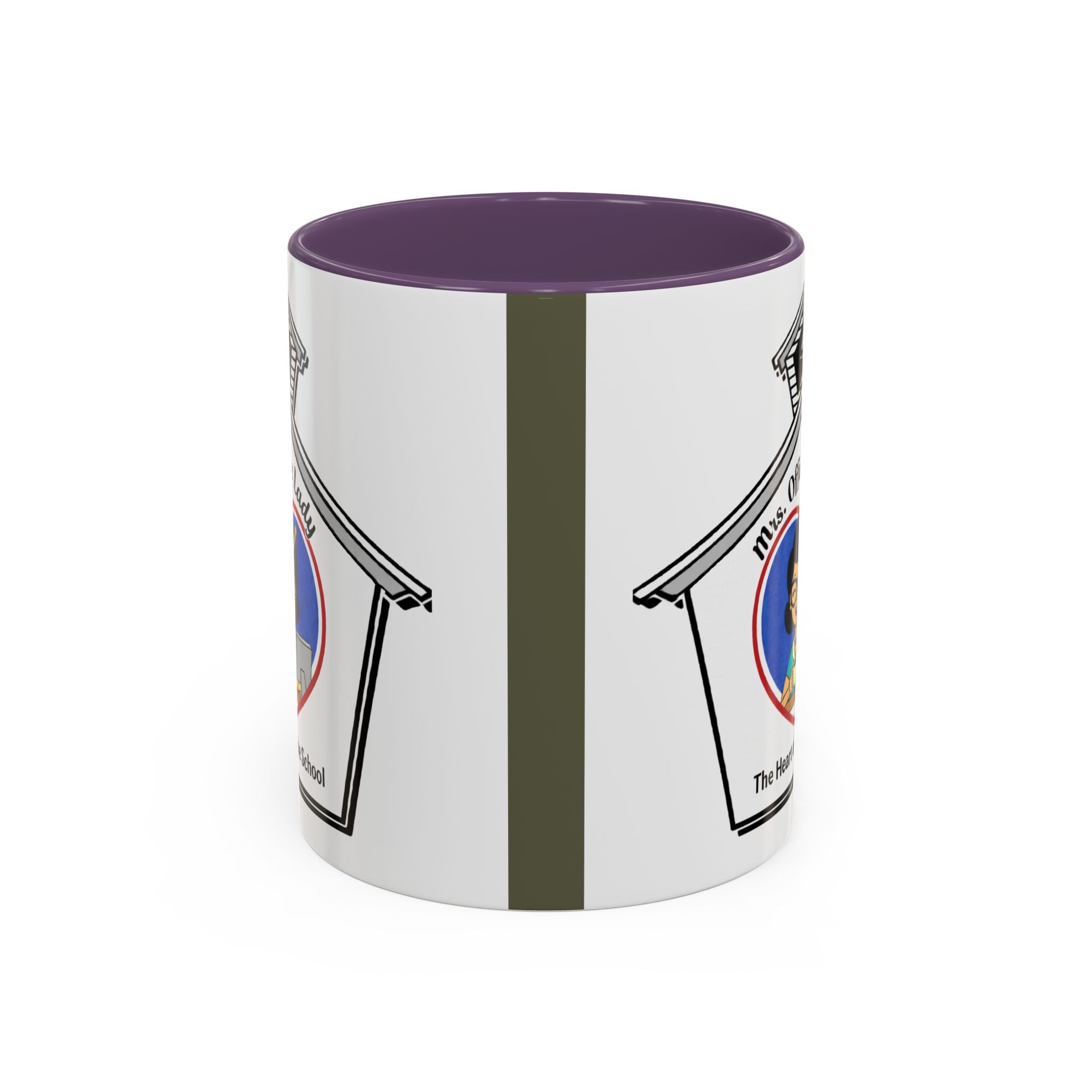 5. Mrs. Office Lady Coffee Mug — “The Heart of the School” Accent Mug (11/15oz)