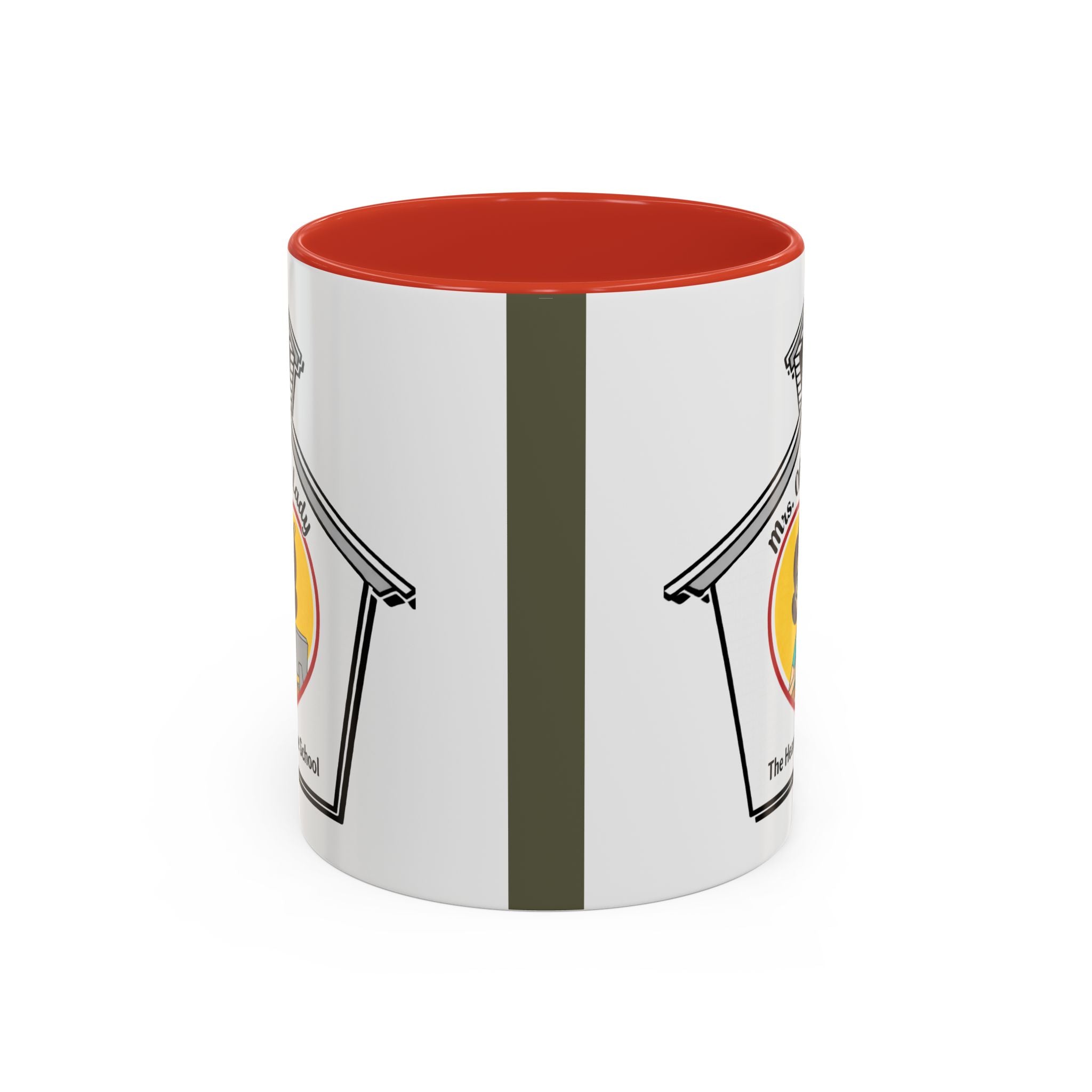 3. Mrs. Office Lady Coffee Mug — “The Heart of the School” Accent Mug (11/15oz)