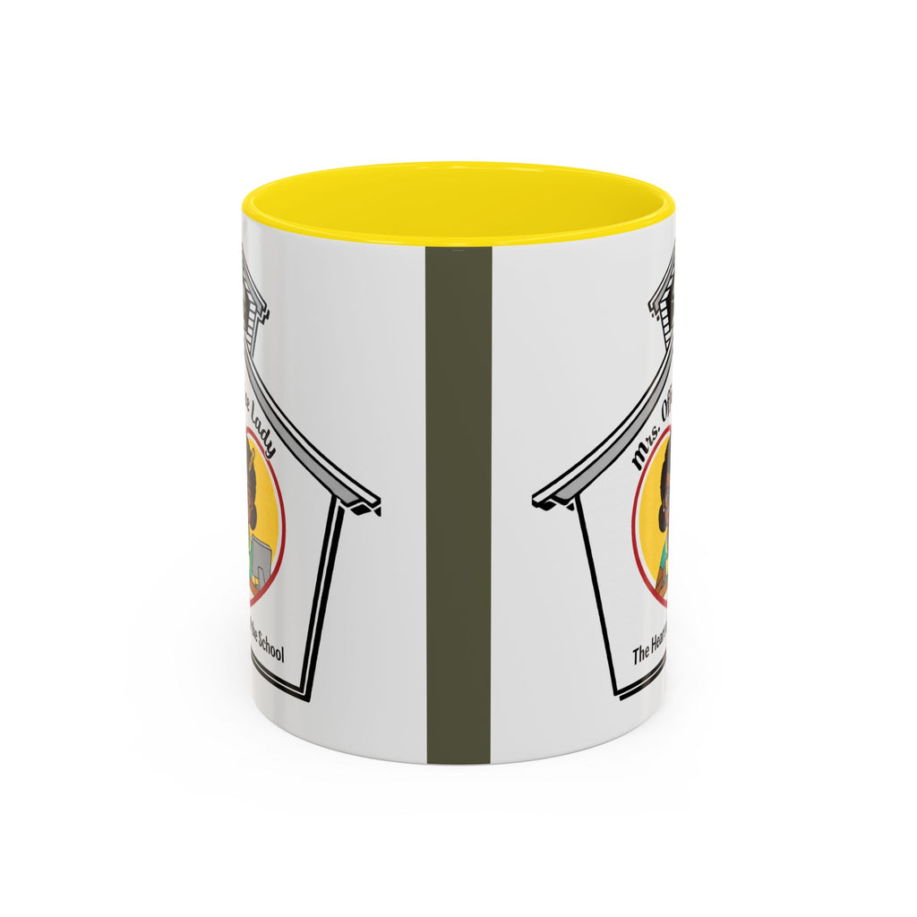 4. Mrs. Office Lady Coffee Mug — “The Heart of the School” Accent Mug (11/15oz)