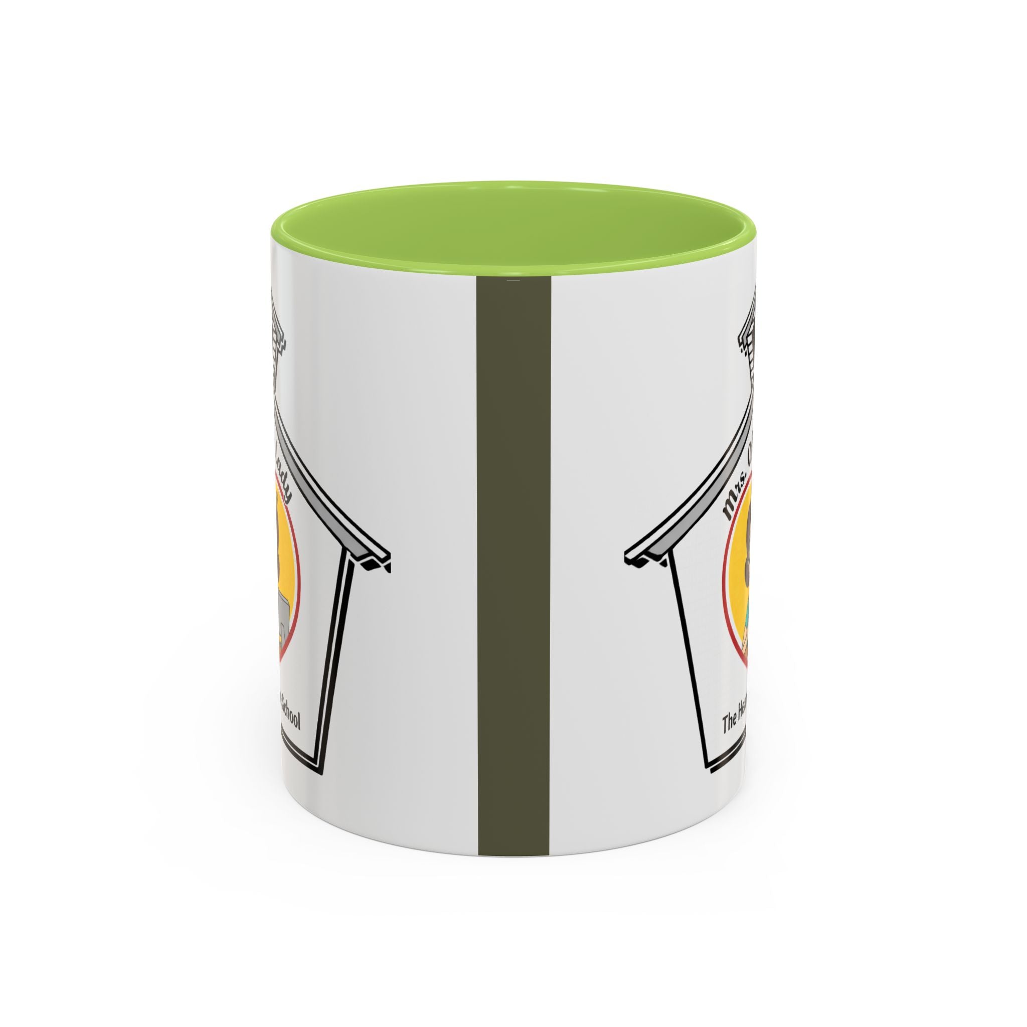 3. Mrs. Office Lady Coffee Mug — “The Heart of the School” Accent Mug (11/15oz)