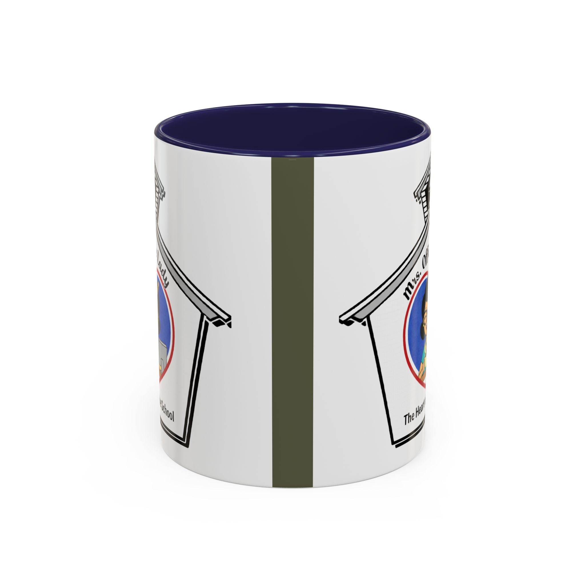 5. Mrs. Office Lady Coffee Mug — “The Heart of the School” Accent Mug (11/15oz)