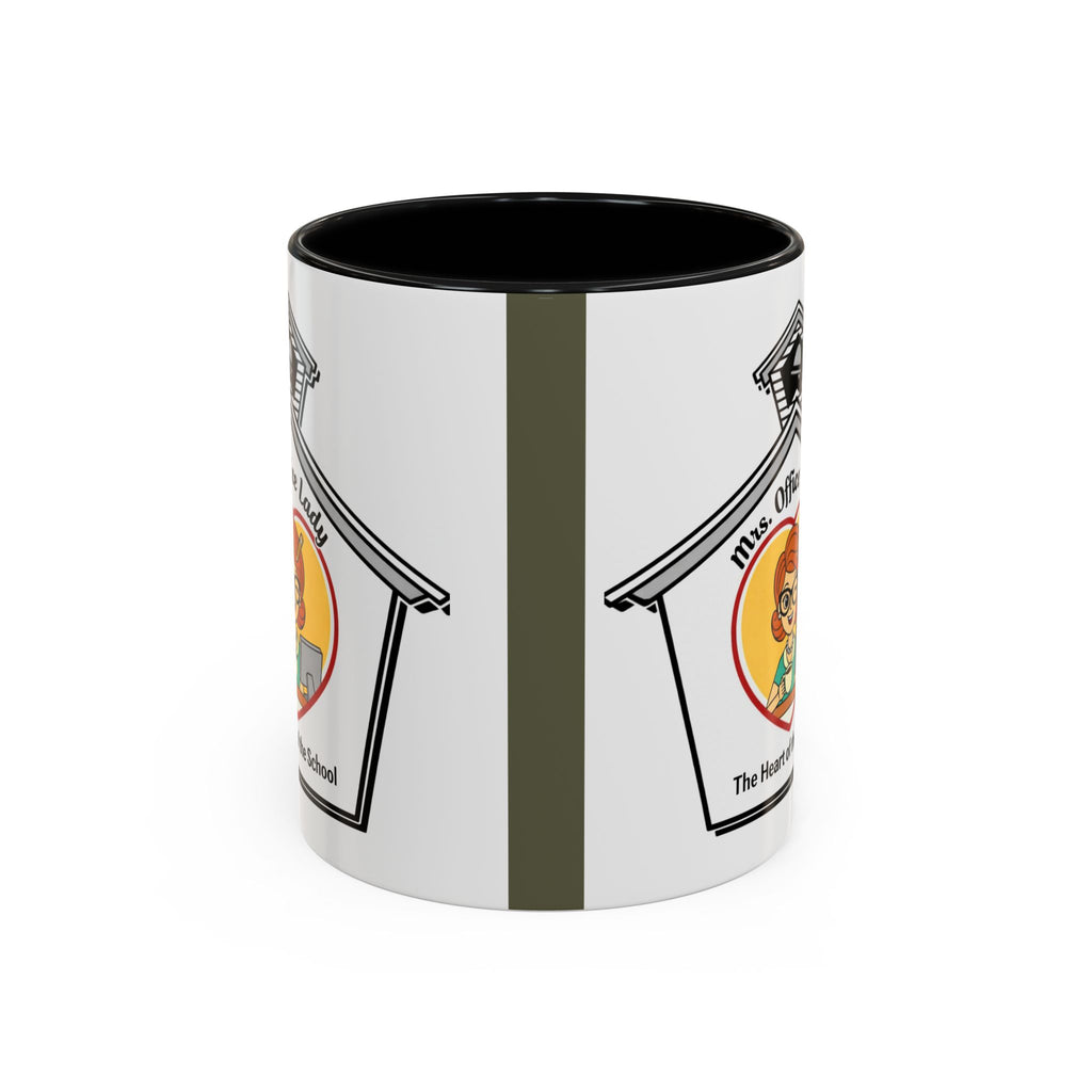 1. Mrs. Office Lady Coffee Mug — “The Heart of the School” Accent Mug (11/15oz)